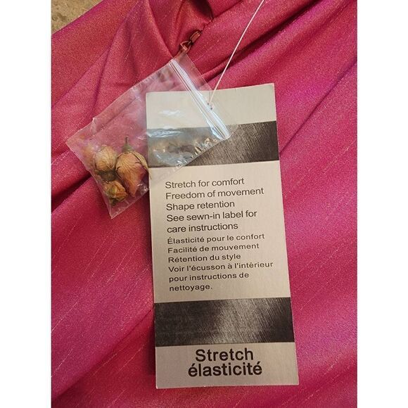 Samuel Dong NWT pink taffeta cocktail dress size Large cutout - Picture 4 of 11